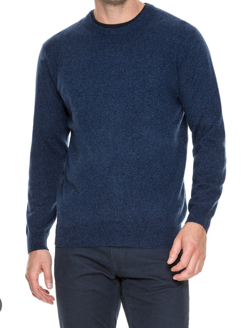 Rodd & Gunn Wellington Navy Crewneck Sweater Wool Cashmere Merino
